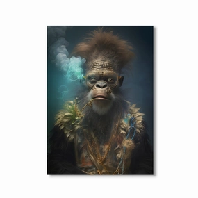 Weed Monkey by Juliano de Araujo framed mural artwork