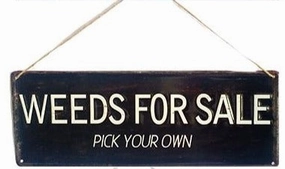Weeds For Sale - Metal Garden Wall Sign wall pendant decor