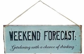 Weekend Forecast - Metal Garden Wall Sign wall pendant decor