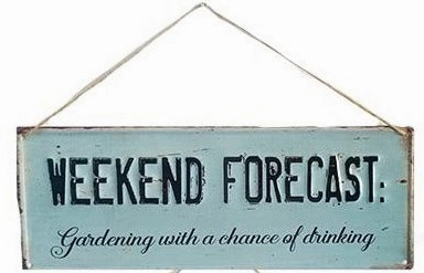 Weekend Forecast - Metal Garden Wall Sign wall pendant decor