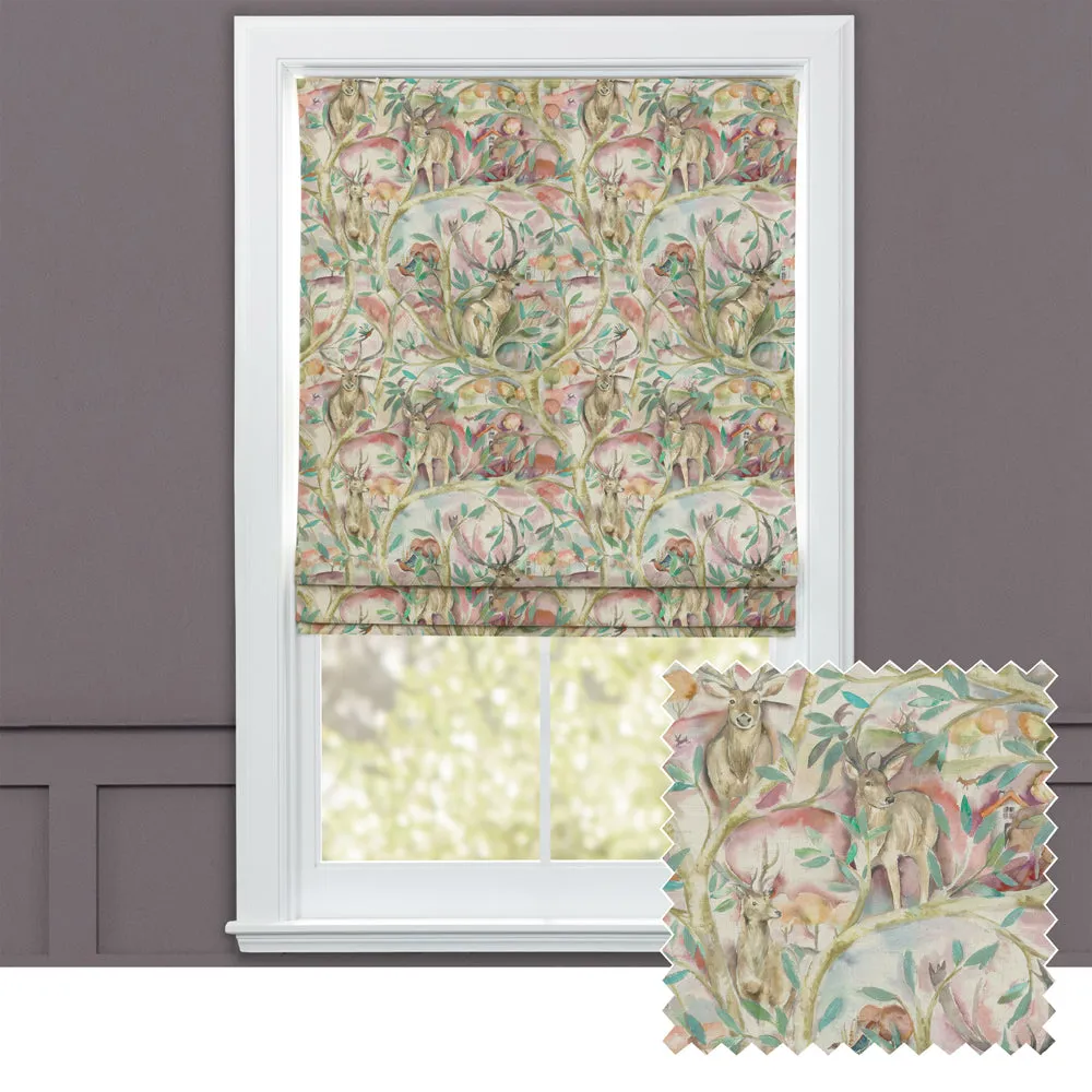 Whinlatter Printed Cotton Made to Measure Roman Blinds Russett chic floor carpet  