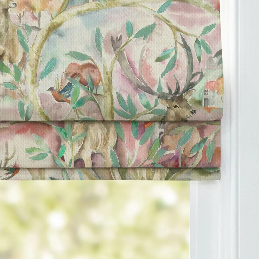 Whinlatter Printed Cotton Made to Measure Roman Blinds Russett