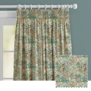 Whinlatter Printed Made to Measure Curtains Teal chic floor carpet  