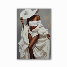 White Beauty by Adrian Vieriu framed mural artwork