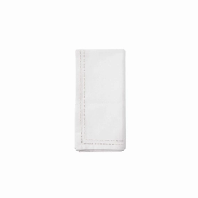 White Cocktail Napkins with Double Eyelet Border mini desktop sculpture