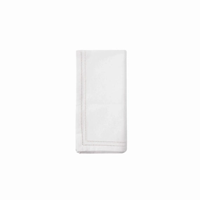 White Cocktail Napkins with Double Eyelet Border cute desktop display