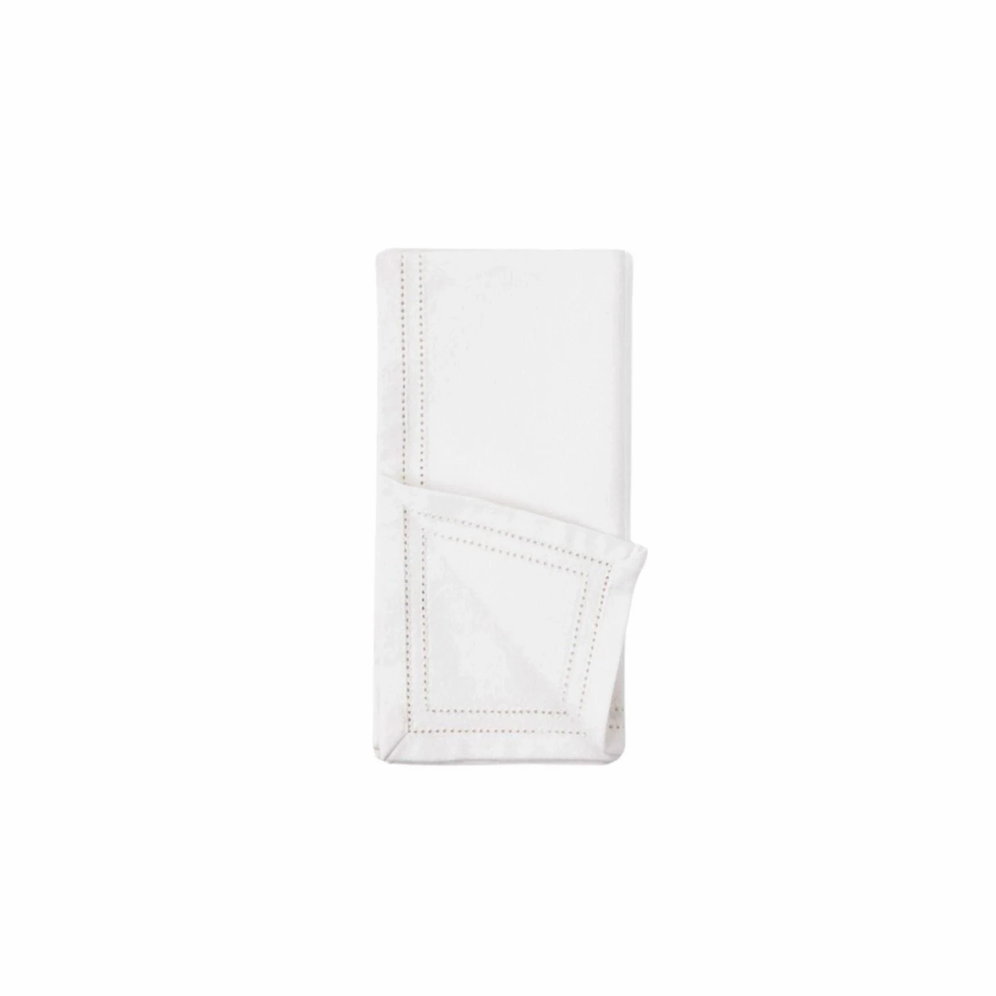 White Dinner Napkins with Double Eyelet Border cute desktop display