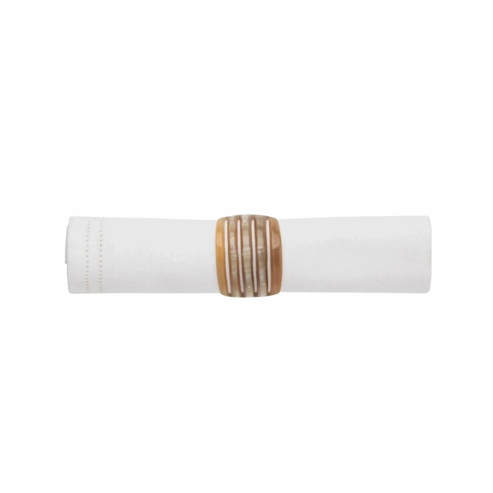 White Dinner Napkins with Double Eyelet Border