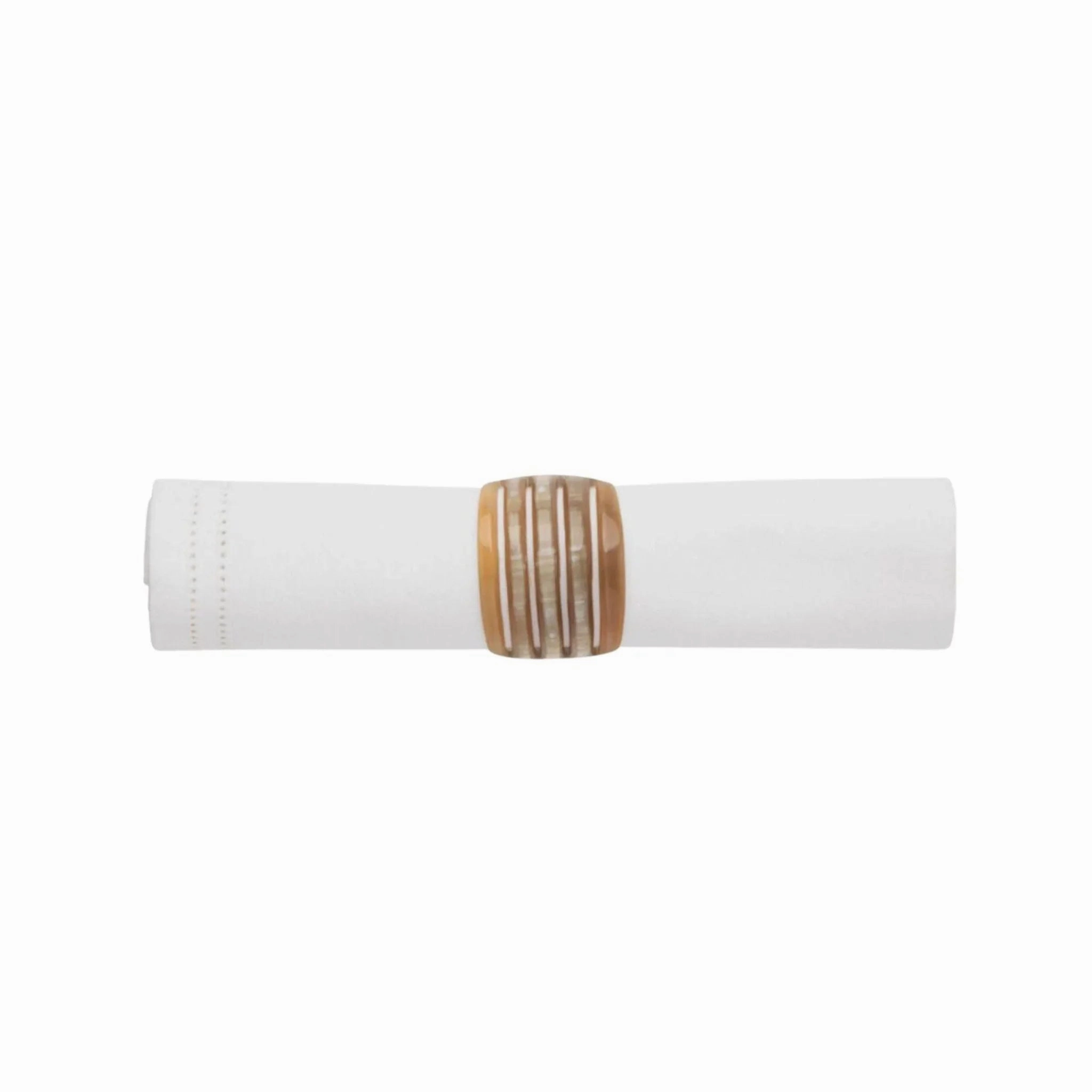White Dinner Napkins with Double Eyelet Border