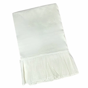 White Linen Ruffle Tablecloth mini desktop sculpture