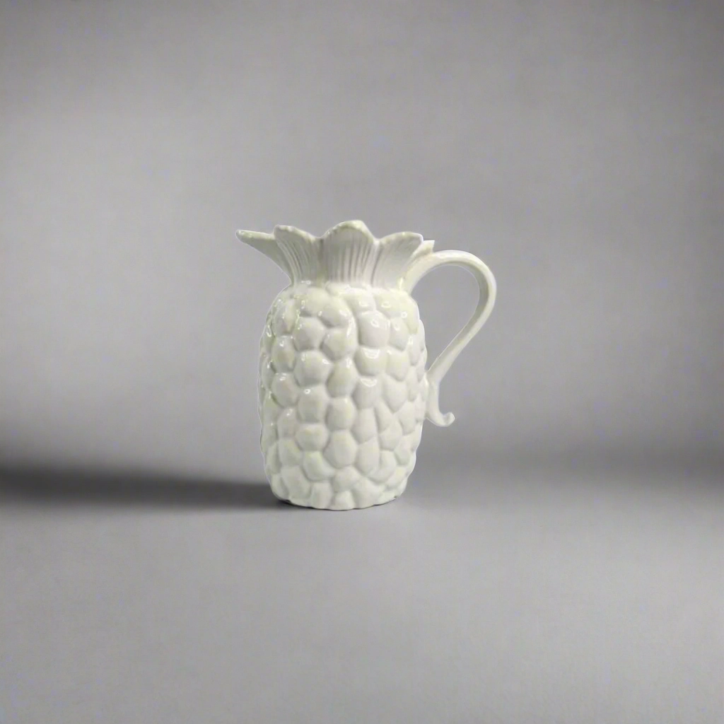 White Pineapple Jug decorative home ornament