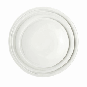 White Stoneware Salad Plates mini desktop sculpture