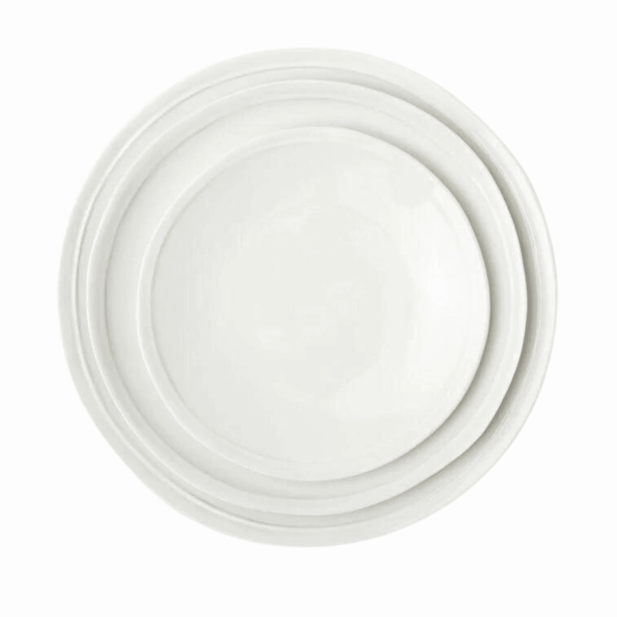White Stoneware Salad Plates mini desktop sculpture