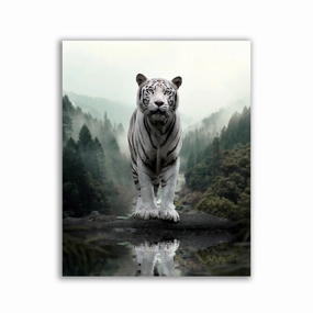 White Tiger by Zenzdesign framed mural artwork