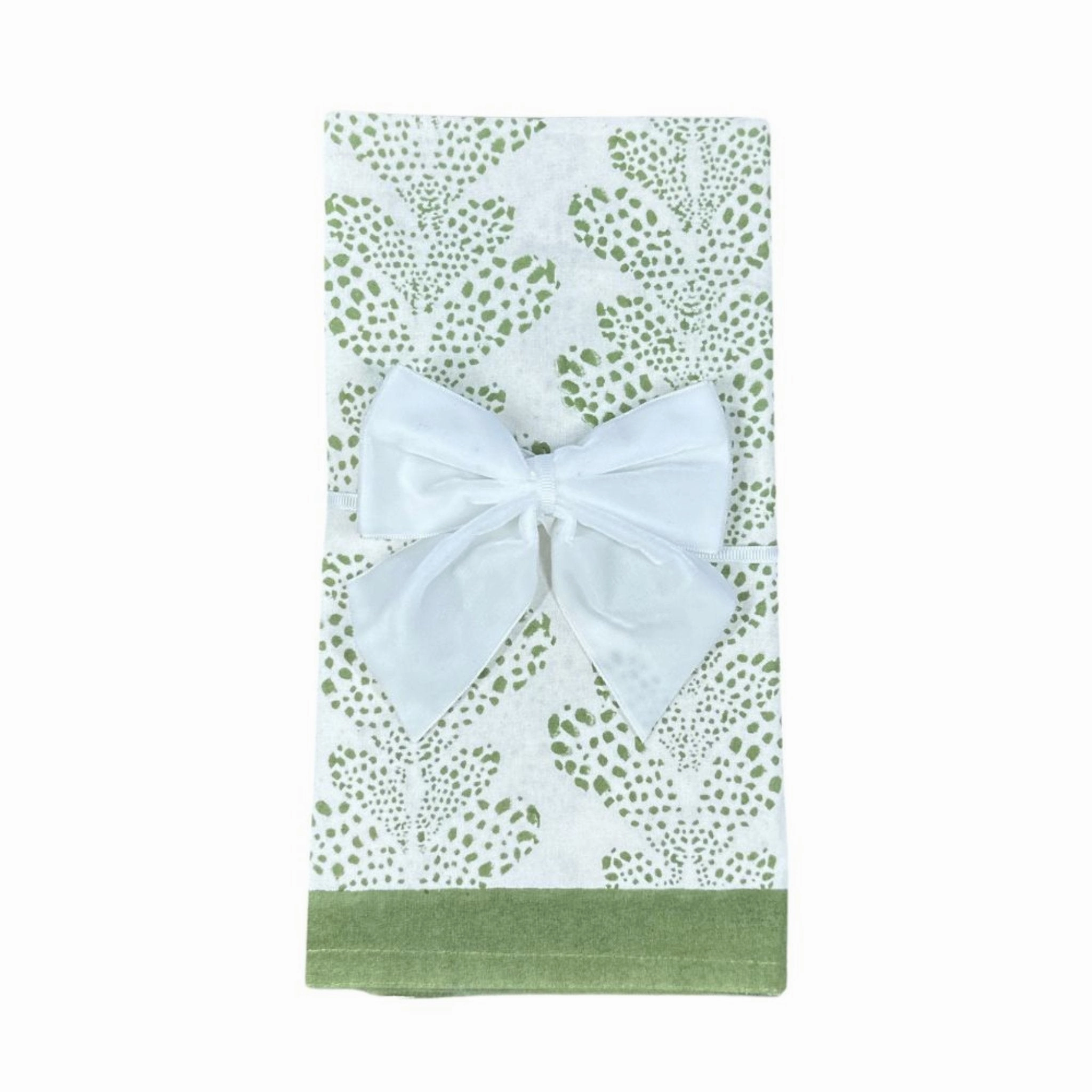 White Velvet Bow Napkin Ties, Set of 4