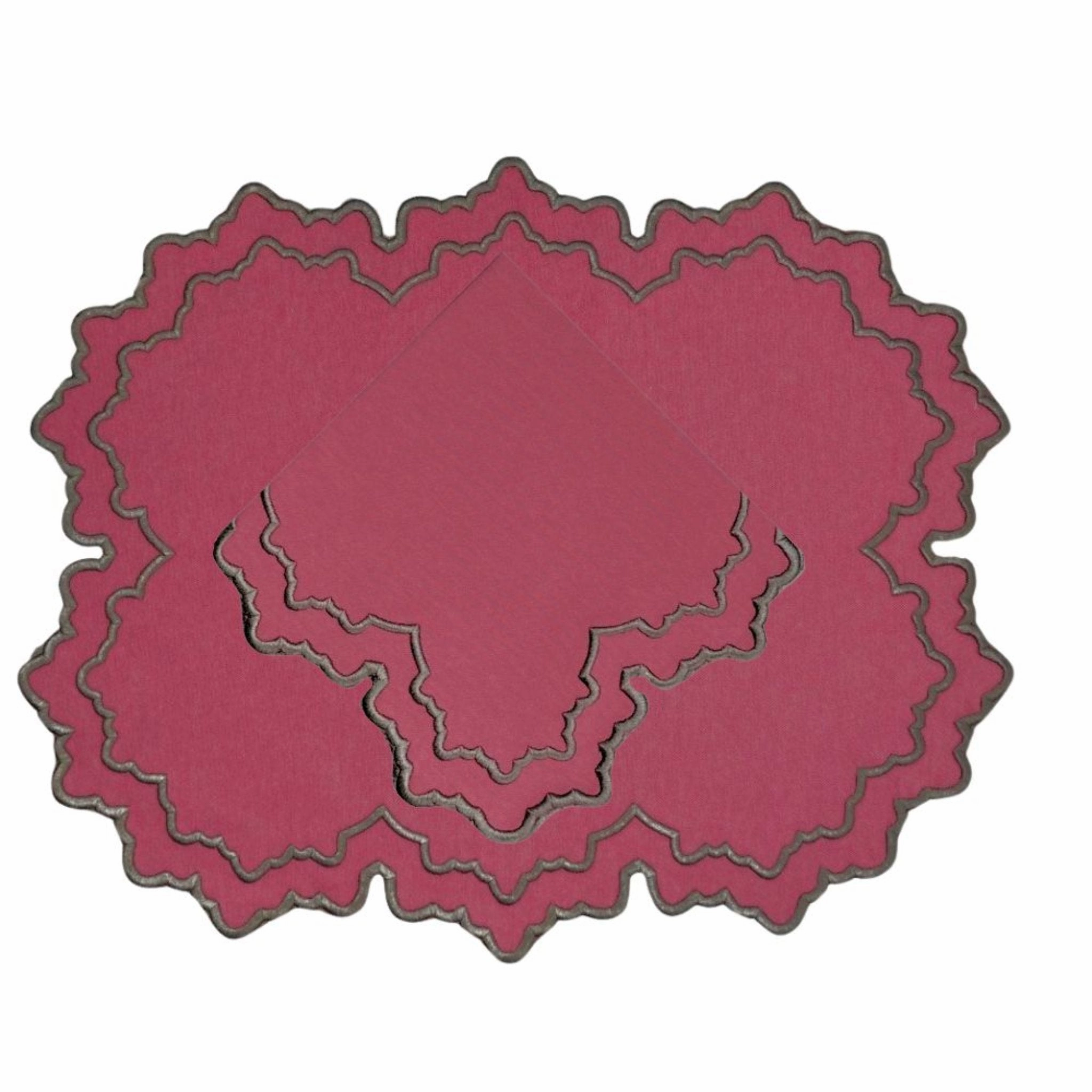 Whitley Napkin in Burgundy, Set of 4