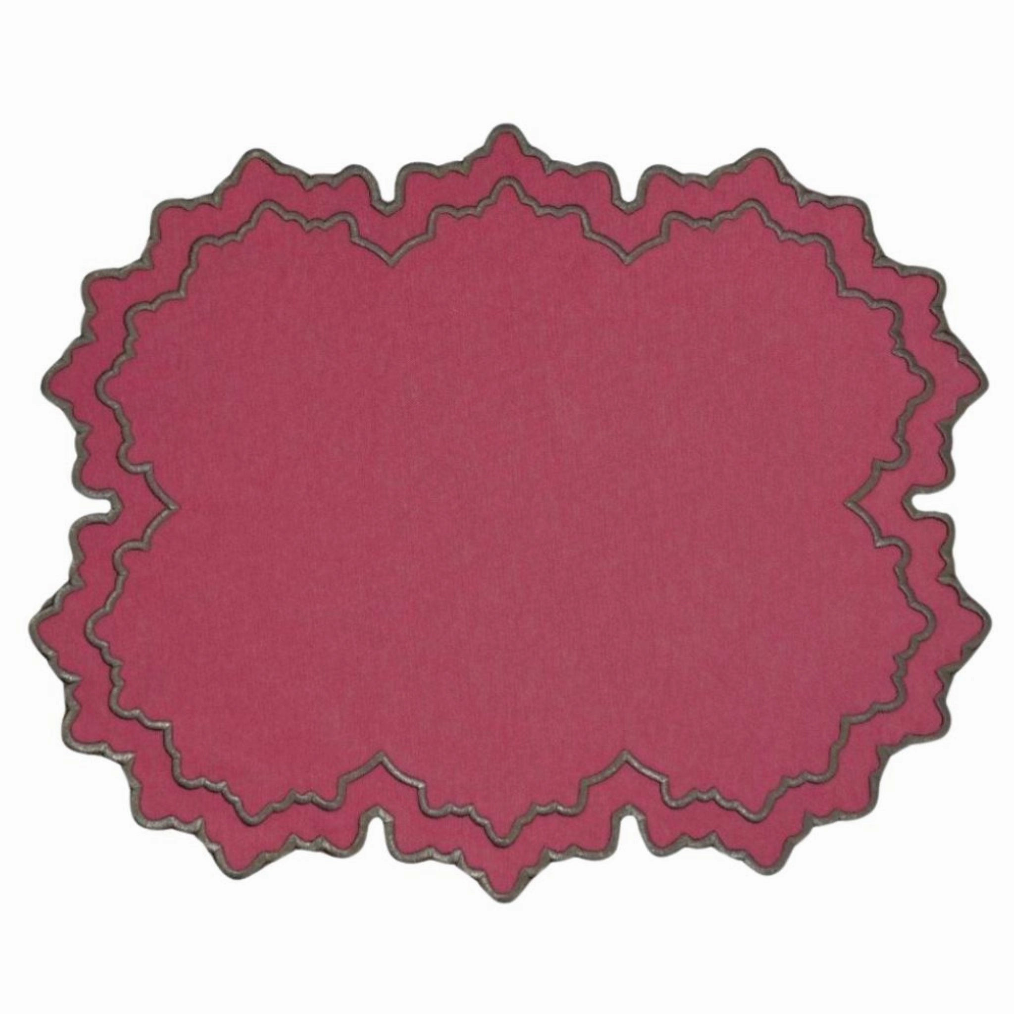 Whitley Placemat in Burgundy, Set of 4 mini desktop sculpture