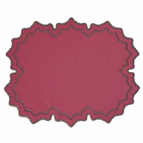 Whitley Placemat in Burgundy, Set of 4 mini desktop sculpture