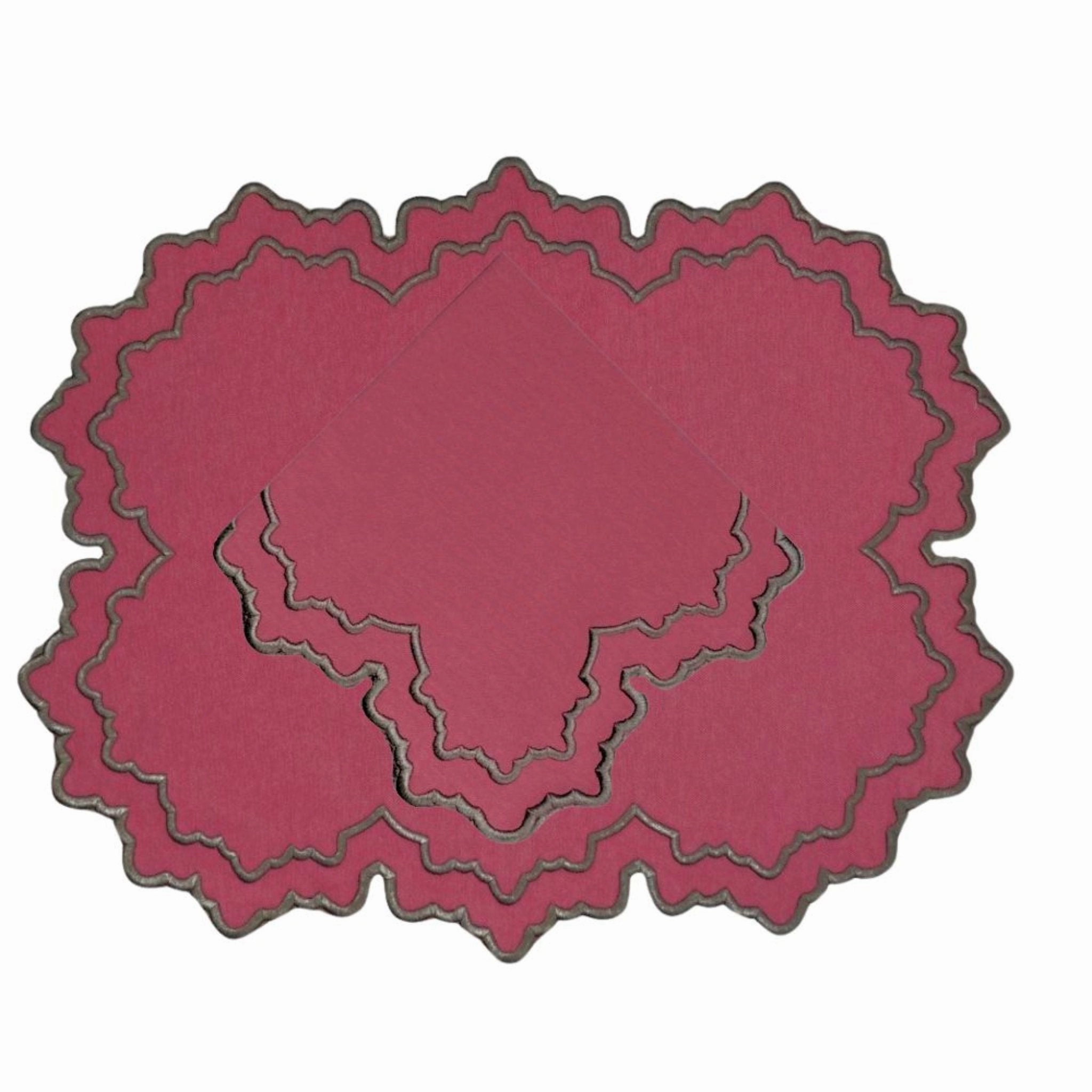 Whitley Placemat in Burgundy, Set of 4