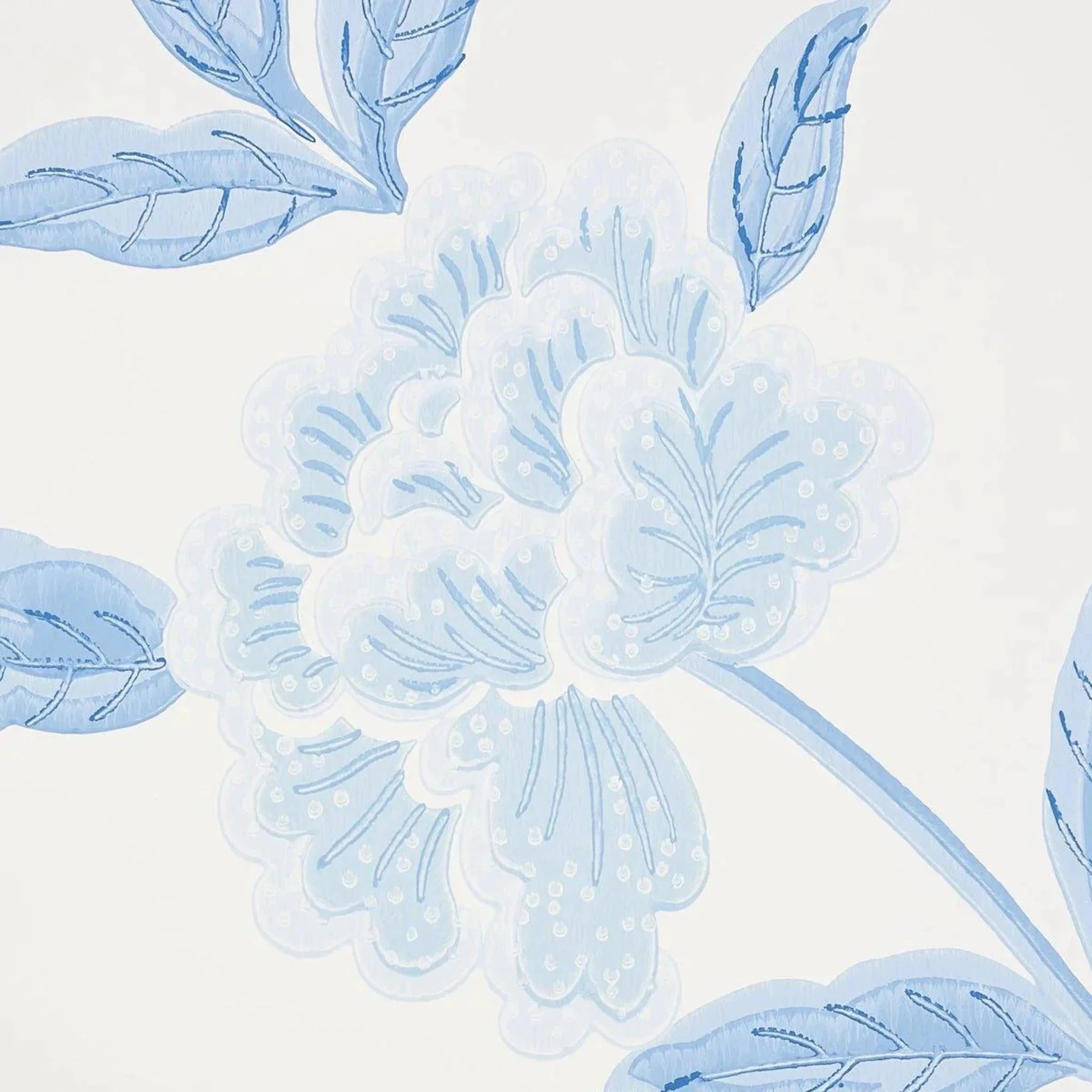 Whitney Floral Wallpaper in Blue