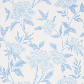 Whitney Floral Wallpaper in Blue paper wall covering