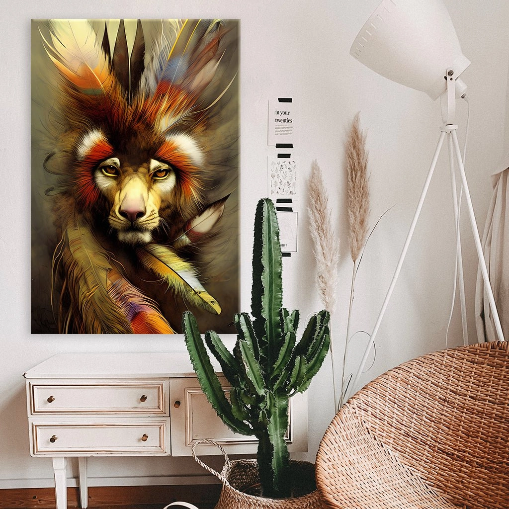 Wild cat in feathers by Artwerx