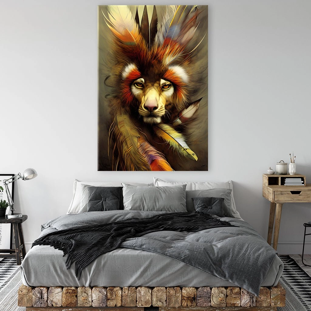 Wild cat in feathers by Artwerx