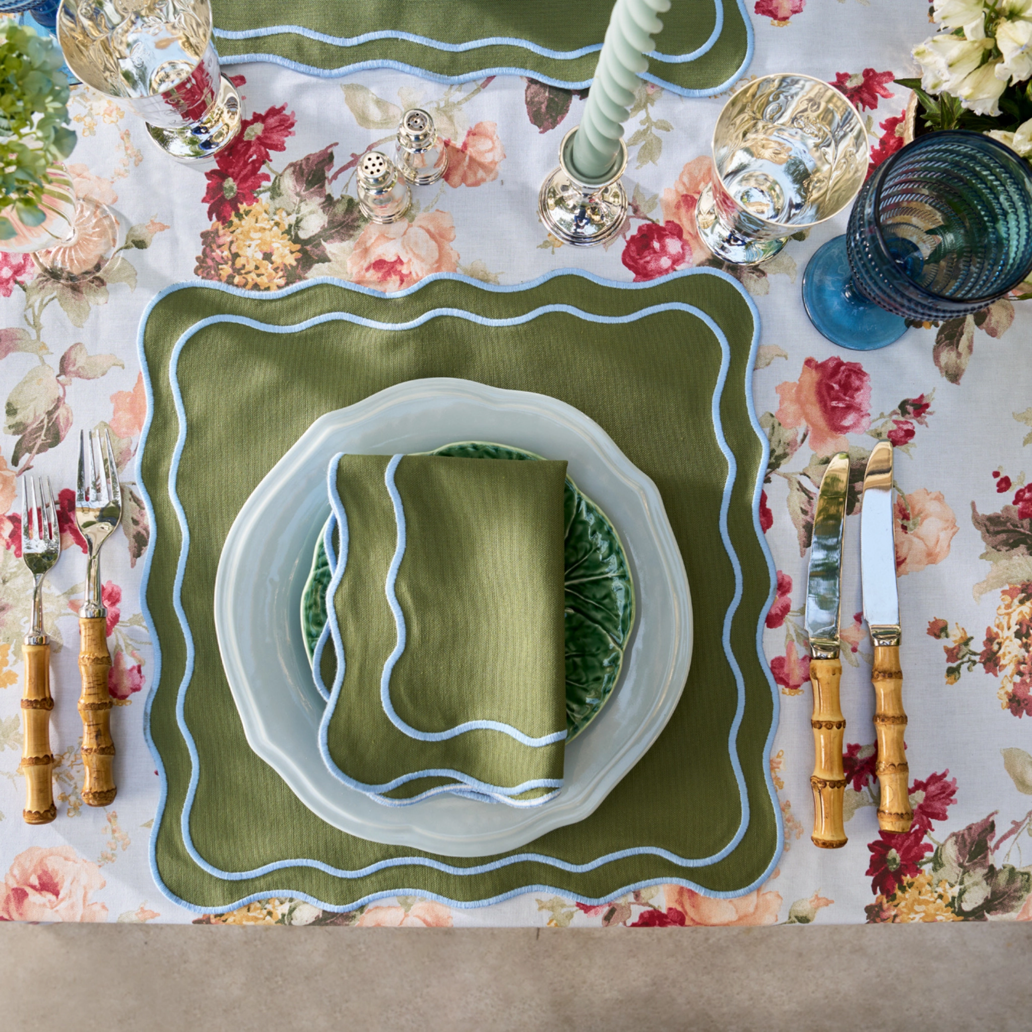 Wild Roses Cotton Tablecloth