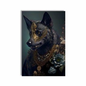 Wild Wolf by Juliano de Araujo framed mural artwork