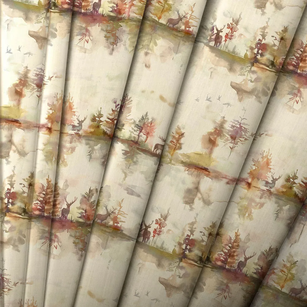 Wilderness Printed Cotton Made to Measure Roman Blinds Plum