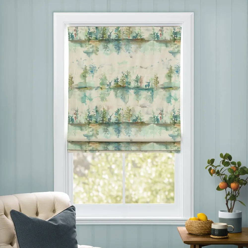 Wilderness Printed Cotton Made to Measure Roman Blinds Topaz