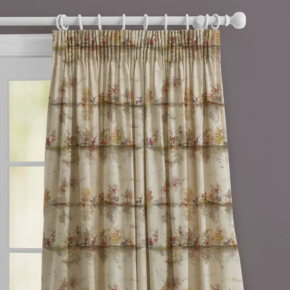 Wilderness Printed Made to Measure Curtains Plum