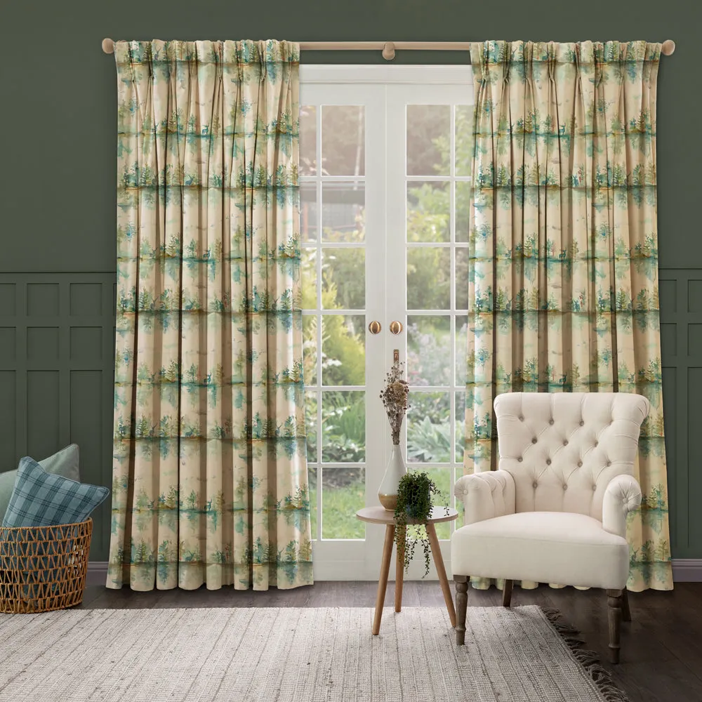 Wilderness Printed Made to Measure Curtains Topaz