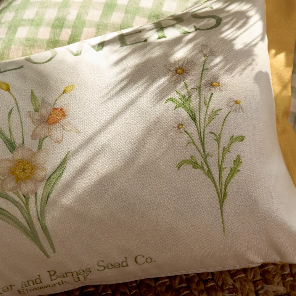 Wildflowers Printed Outdoor Cushion Marigold