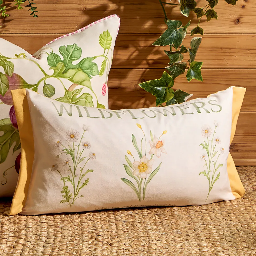 Wildflowers Printed Outdoor Cushion Marigold modern fashion rug  