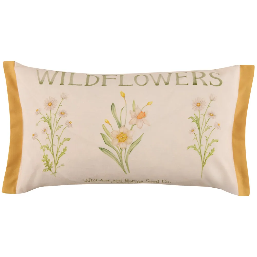 Wildflowers Printed Outdoor Cushion Marigold