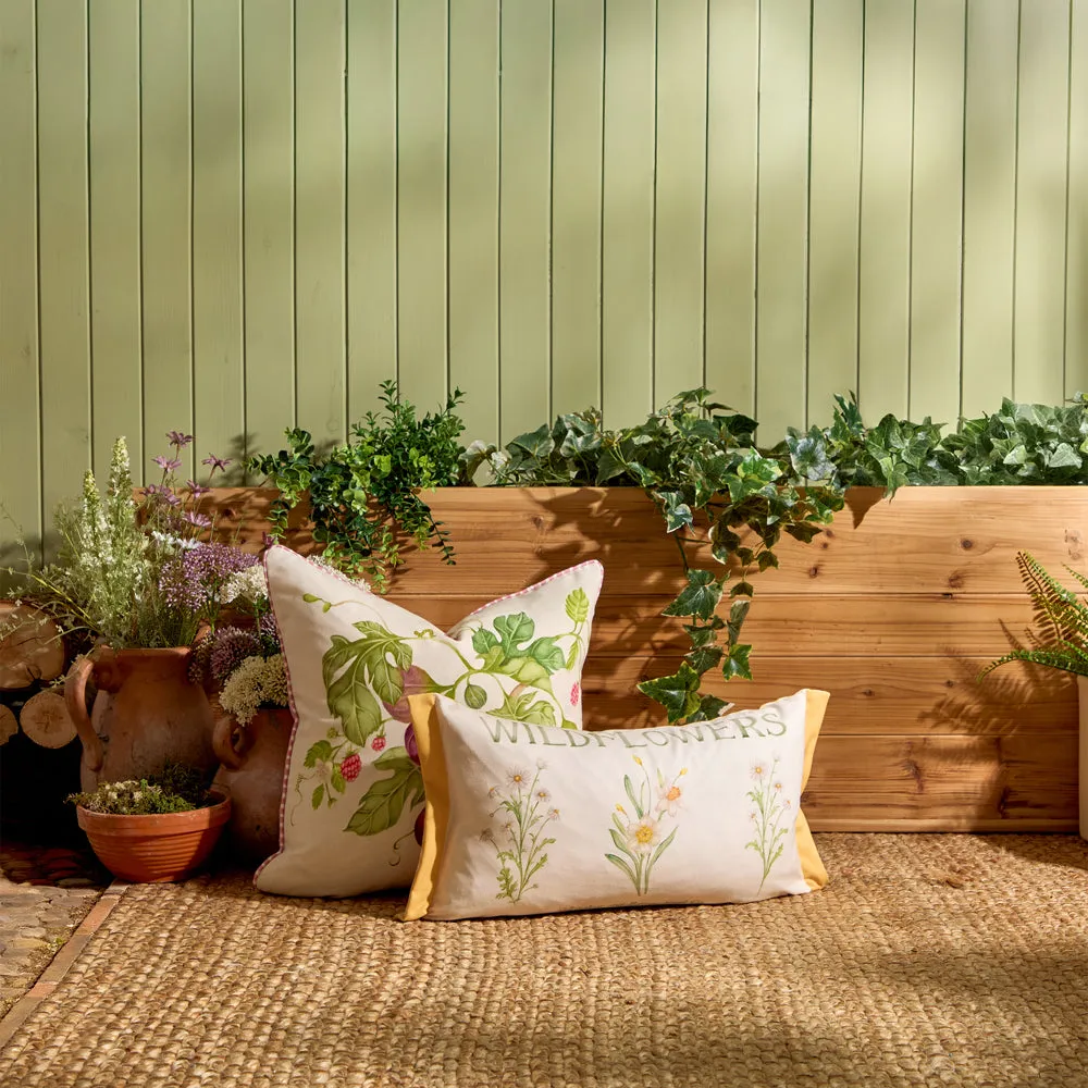 Wildflowers Printed Outdoor Cushion Marigold
