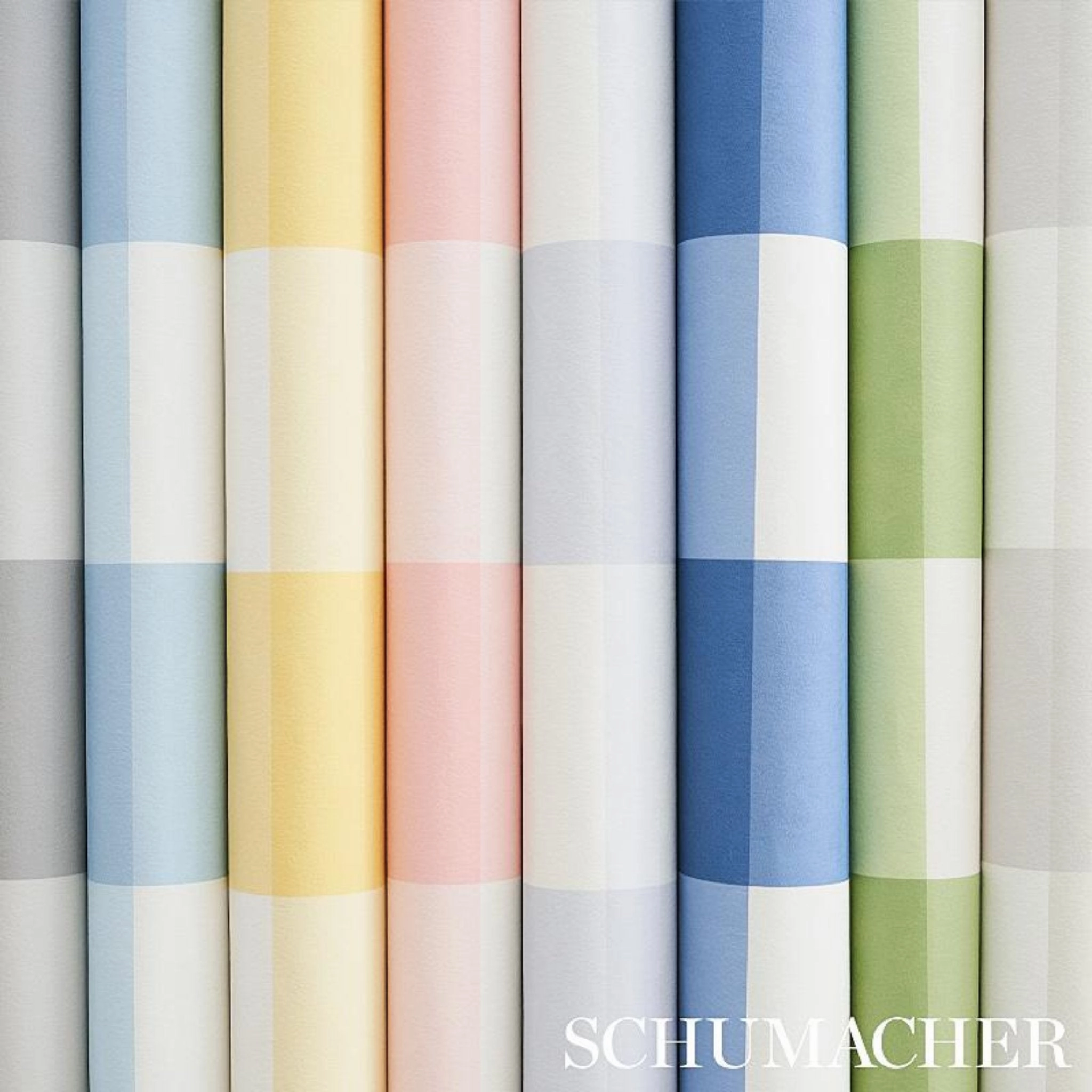 Willa Large Check Wallpaper in Pink