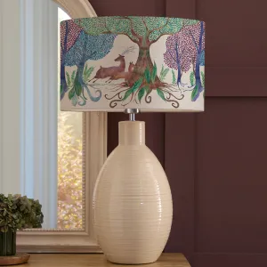 Willow Woods Eva & Epona Complete Table Lamp Cream/Linen modern fashion rug  