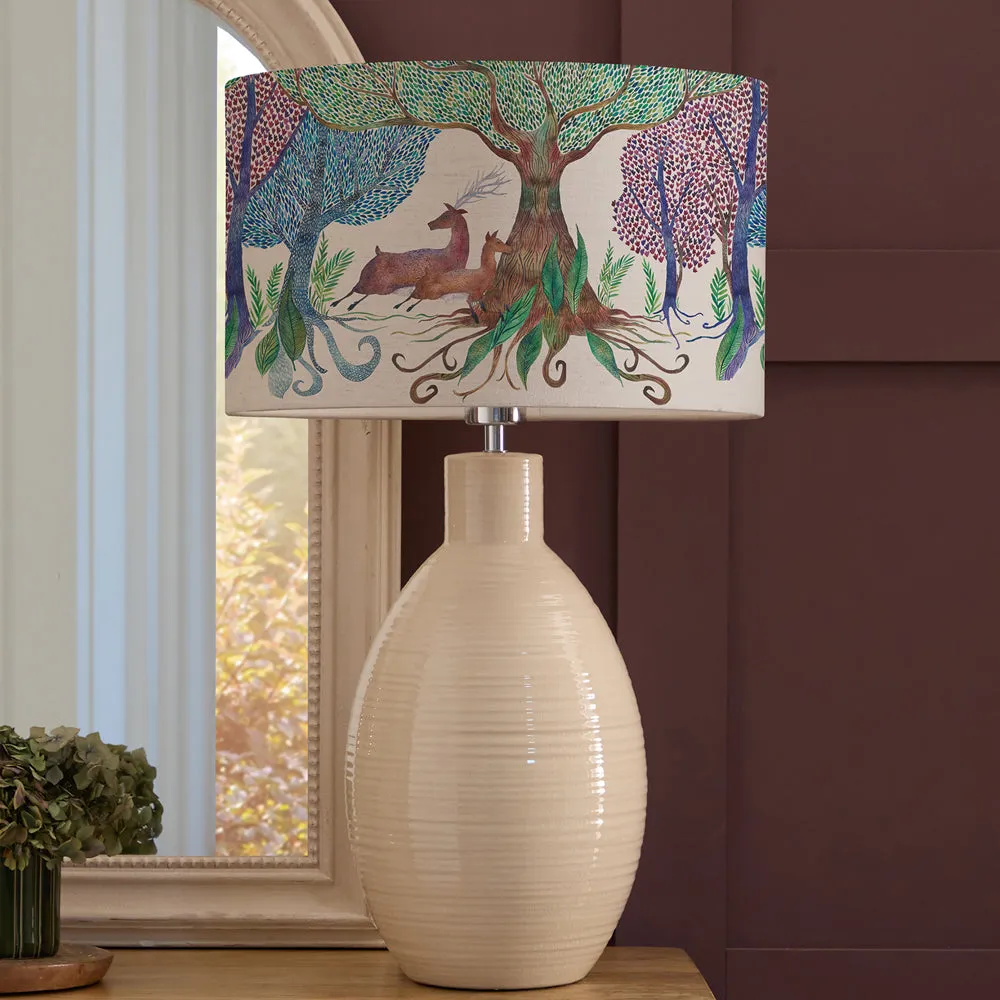 Willow Woods Eva & Epona Complete Table Lamp Cream/Linen modern fashion rug  