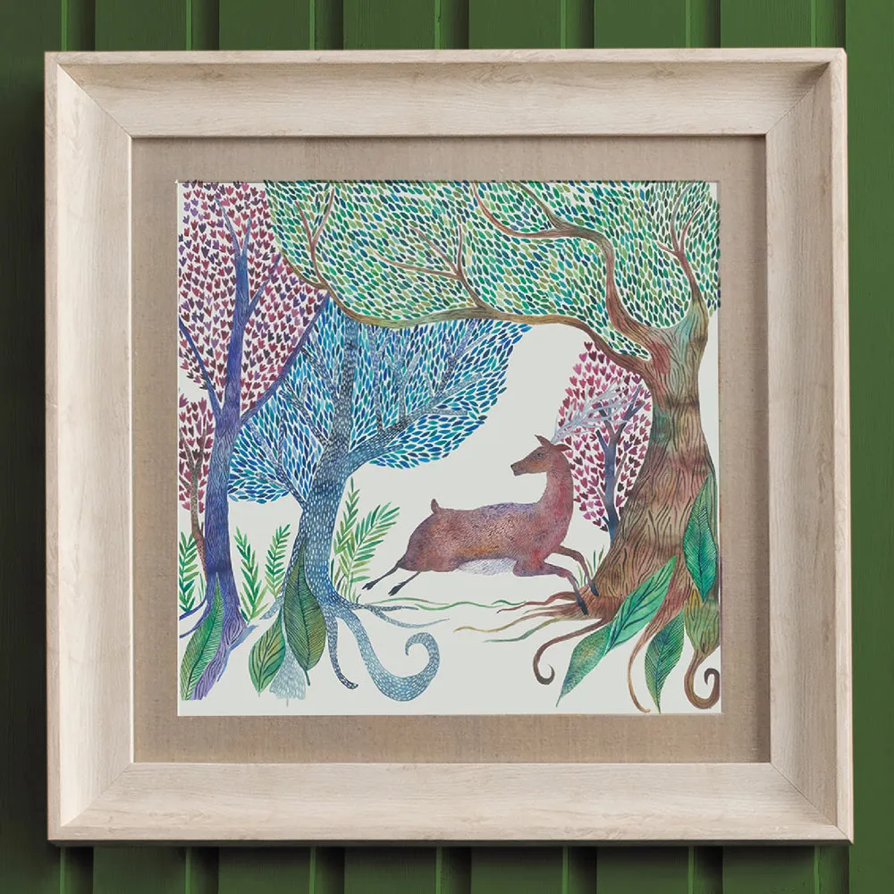 Willow Woods Framed Print Birch