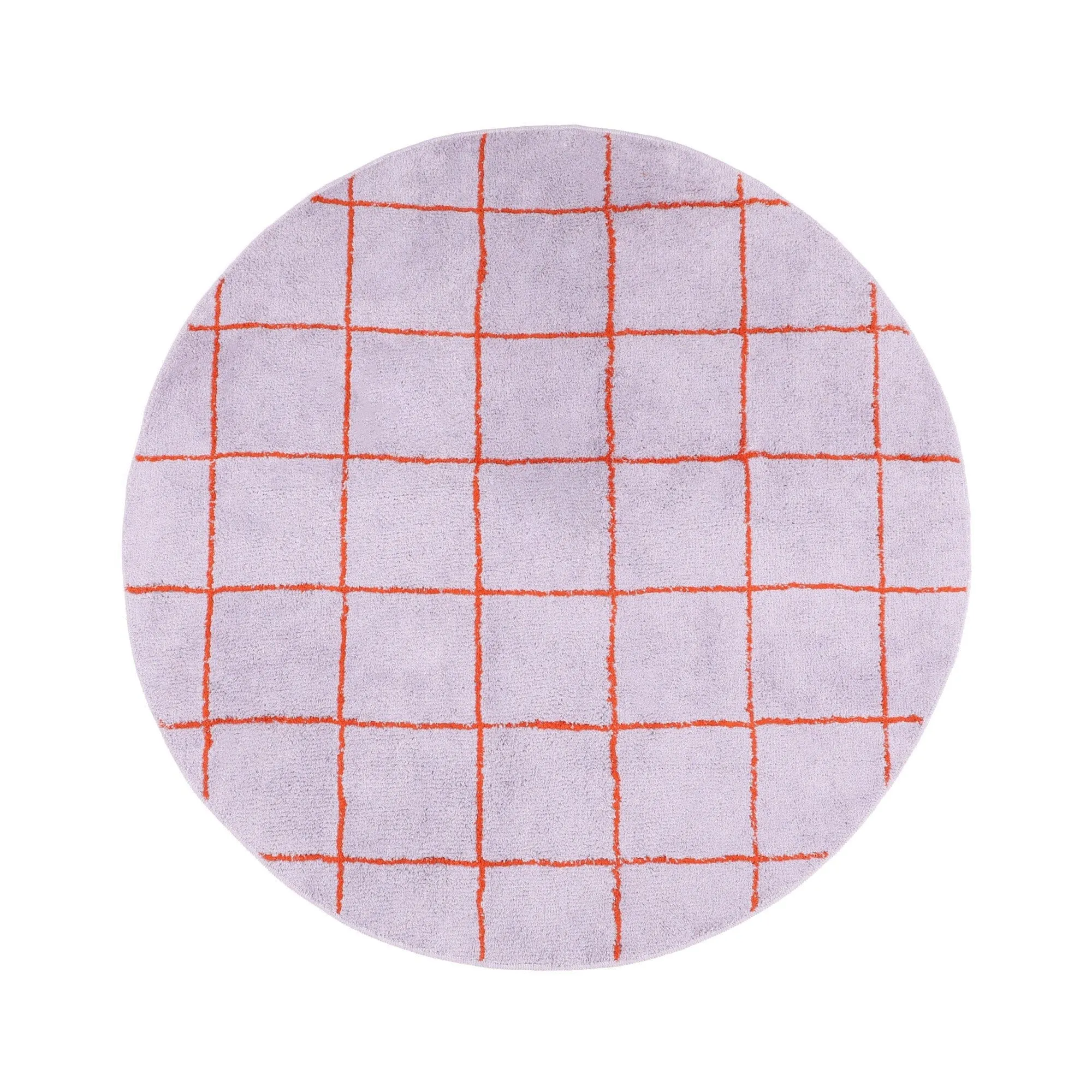 Windowpane Rug Round 1500 Purple X Orange neutral everyday carpet