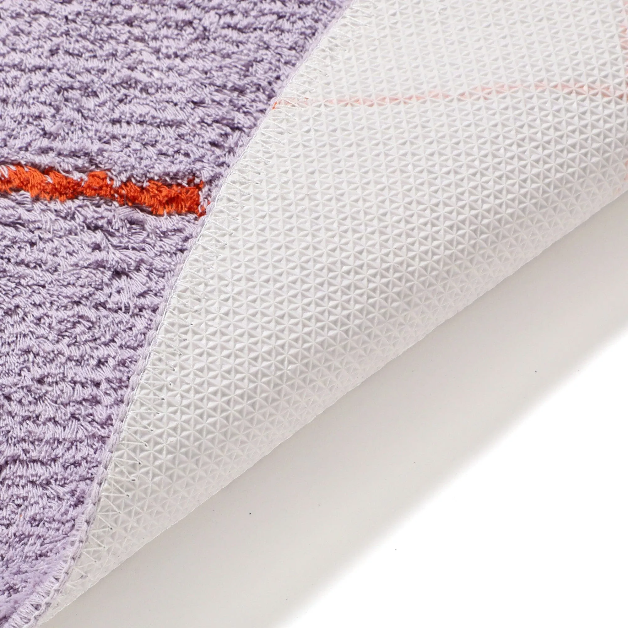 Windowpane Rug Round 1500 Purple X Orange