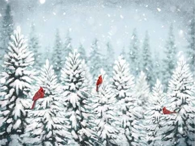 Winter Cardinal Block Wall Decor wall pendant decor
