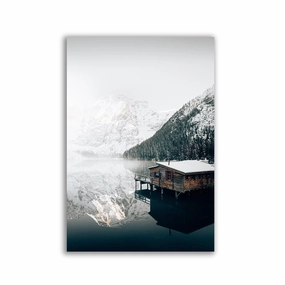 Winter Lake by Philipp Pilz framed mural artwork