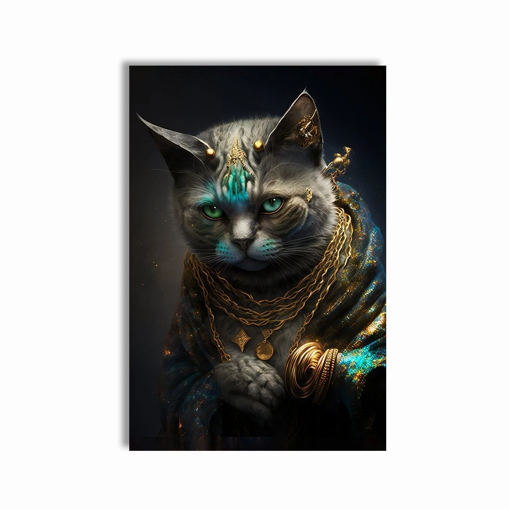 Wizard Cat by Juliano de Araujo framed mural artwork