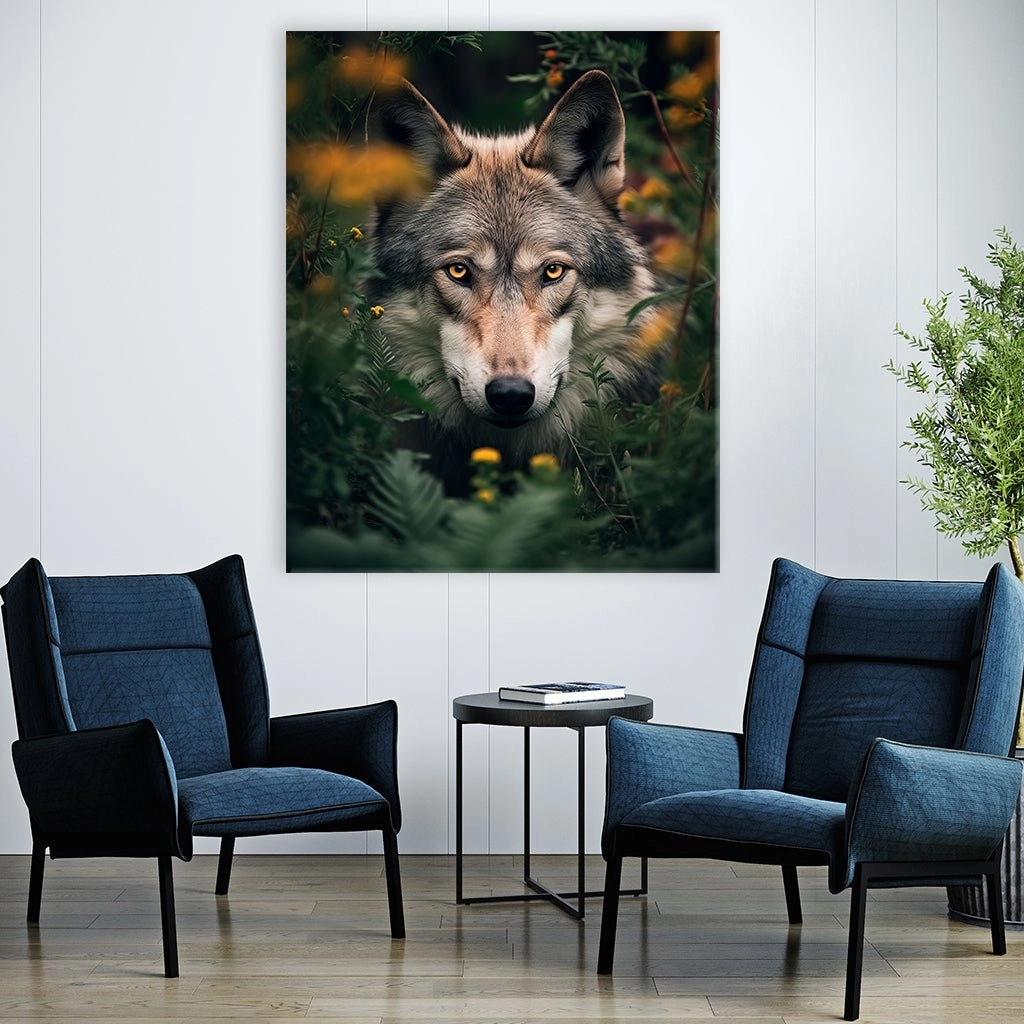 Wolf Flowers by Zenzdesign