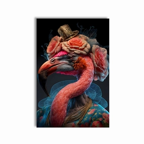 Wonderful Flamingo - by Juliano de Araujo framed mural artwork