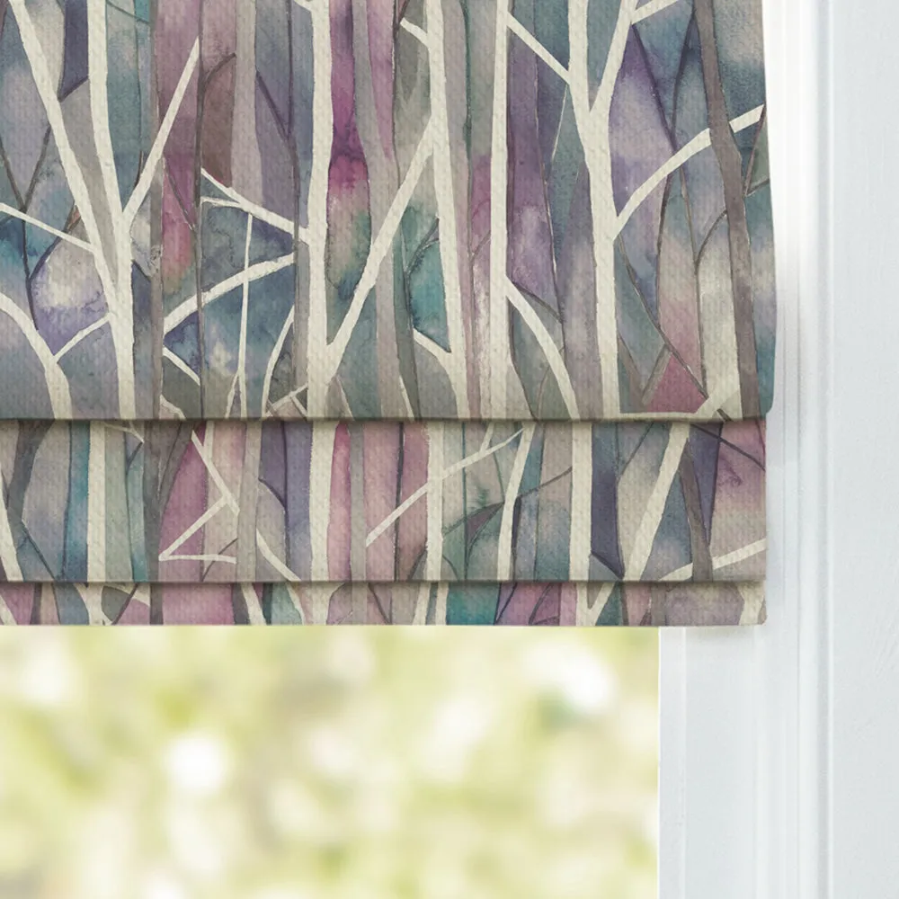 Woodbury Printed Cotton Made to Measure Roman Blinds Loganberry