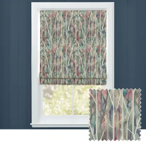 Woodbury Printed Cotton Made to Measure Roman Blinds Pomegranate modern fashion rug  